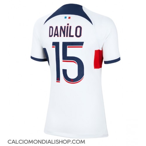 Maglie da calcio Paris Saint-Germain Danilo Pereira #15 Seconda Maglia Femminile 2023-24 Manica Corta